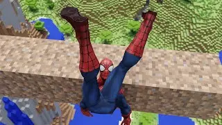 Minecraft - Spiderman just can't win (softbody simulation)