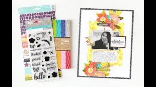 Using foam stickers for stamping on a layout!