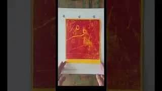 Demonstration of monoprint technique using Acrylic paint.