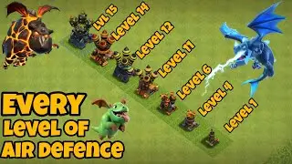 Every Level of Air Defense Vs All Air Troops 🔥 | Clash of Clans Ultimate Test #clashofclans