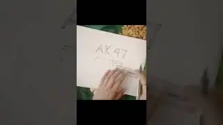 How to draw gun //by pen #drawing #artwork #A K47#viral #viralshort#artbyanjali.||