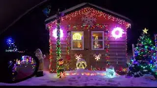 Огромная праздничная световая витрина