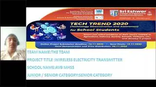The Team | wireless electricity transmitter| tech trend 2020