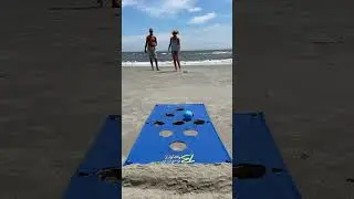 There was a hole! With Beach Bowl, falling in the hole is excellent! BeachBowl.co #beachgames
