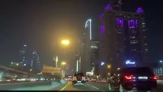 Sharjah to Dubai Mall Night Drive