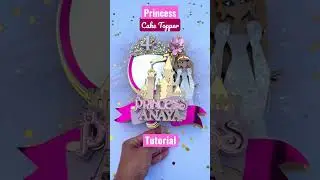 How to make a DIY Princess Mirror Cake Topper Tutorial | Cricut Design Space | Step by Step |