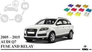 Схема блока предохранителей Audi Q7 2005 - 2015 Реле с назначением и местоположением