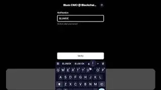 Blum CMO @ Blockchain Lite Blum Code || Blum Verify Code || Blum Youtube Video Code