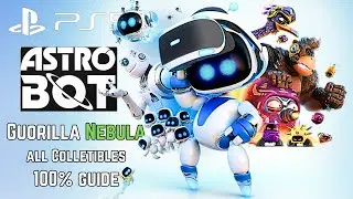 Astro Bot: Guorrilla Nebula (W1) | 100% Guide (All Golden flags, Puzzle Pieces, Secret Exits, Bots)