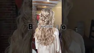 Boho bridal hair inspo #wedding #bohobride #braidedupdo
