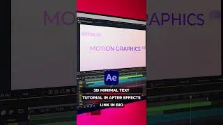 Watch Full Tutorial Here 👉 @MotionNations #aftereffects #motiongraphics 3D Minimal Text Animation