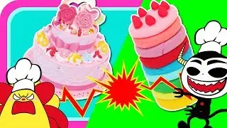 ホイップるでケーキづくり♪♪ ケーキやさんごっこでねんどでケーキをつくるノイズとたいけつ！ デコレーションしたりアレンジもしてみたよ♪