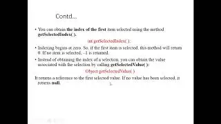 JList component of swing in JAVA