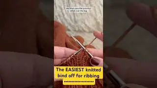 The easiest bind off for ribbing! #knittingtutorial #handknitting #knitting #howtoknit