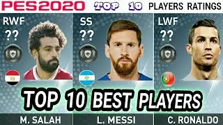 PES 2020 | TOP 10 BEST PLAYERS RATING PREDICTION | FT. MESSI, RONALDO, SALAH