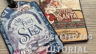 Graphic 45 Pocketed Tag Short using Make A Splash and Letters To Santa