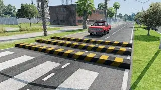 Three speed bumps, triple safety guarantee - BeamNG Drive