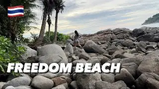 [4K] FREEDOM BEACH PHUKET🏝️🇹🇭😍🌊WALK TO THE BEACH + BEACH SCENES