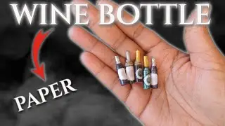 DIY Miniature Wine Bottles Using Only Paper No Resin From Scratch #miniaturebottles