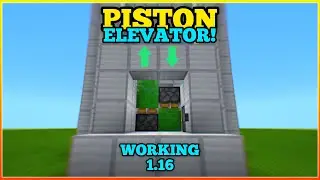 Как сделать поршневой подъемник в Minecraft Bedrock 1.16.210 (ЛЕГКО!)