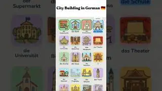 City Buildings in German 🇩🇪 | Learn German Vocabulary Easily #shorts #eduwaygermany