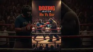 Boxing Match Me vs Gor #boxing  #match #gorilla #manvsanimal #shortvideo