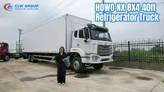 HOWO 8x4 40FT Freezer Van Refrigerated Truck with Thermo King Embedded Refrigerator condensing Unit