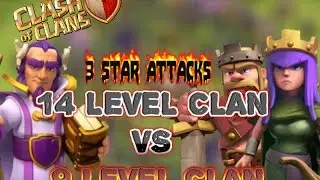LEVEL 14 VS LEVEL 9 CLAN WAR REPLAY|| ENGINEERED CLANS 3 STAR ATTACK|| CLASH OF CLANS 2017