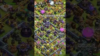 Got 70 gems free after completing Clash Anniversary Challenge 4 - Clash of Clans