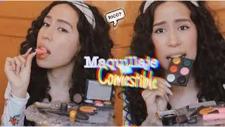 PROBANDO MAQUILLAJE 💄 COMESTIBLE