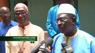 Visite de Soumaïla Cissé à Son Eminence Jean Zerbo cardinal malien de la Sainte Église romaine