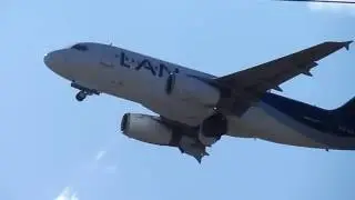 LAN Per&uacute; Airbus A319-132 (CC-CYJ) despegando desde SCEL Rwy 17L
