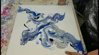 #89 SHMEARING Technique  CREATIVE ACRYLIC FLUID ART- ABSTRACT ART- Amazing Cells and Lacing