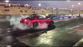 Supra staging burnout and 1/4 mile