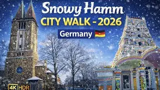 Snowy Hamm City Walk-2026 Germany 4KHDR#europe#travel #snow 