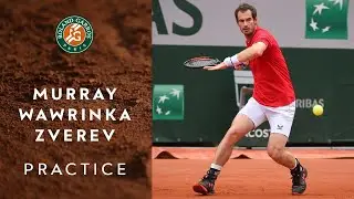 Andy Murray, Stan Wawrinka & Alexander Zverev are back on clay for practice! | Roland-Garros 2020
