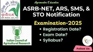 ASRB-NET, ARS, SMS, & STO Notification Out 2025 | A to Z Detailed Information | Total Vacancy