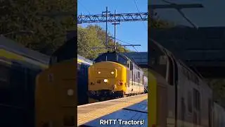 Tractors Scream through Greenfaulds on RHTT Duty! #power #fast #train #railway #shorts