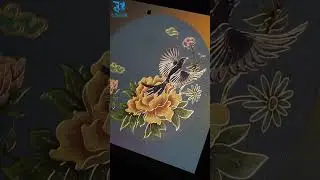 bird and flower special cold foil print effect #coldfoil #packaging