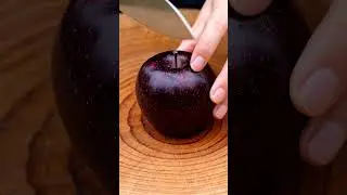 Harvesting & Cutting a Black Apple 🍎 | Ultra Real Fruit ASMR