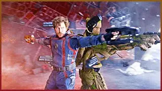 Star Lord y Groot vs OrgoCorp | Guardianes De La Galaxia Vol. 3 (2023) Clip IMAX &bull; 4K ULTRA HD