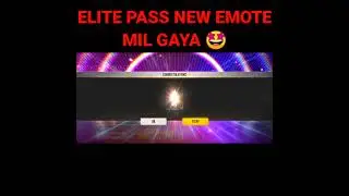 |Power Of Elite Pass 🤩|I Got New Elite Emote|#shorts #freefire