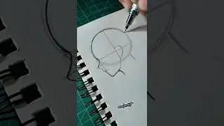 How to Draw Anime head (basic anatomi from side view) #drawing #anime #howtodraw #manga