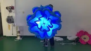 Blue Inflatable Flowers Direction How To Decorate Visual Feast Stage Decoration