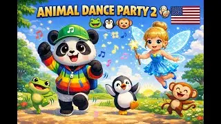 Animal Dance Party 2 for Kids 🐸🐧🐵 | CoCo & MeLoDy