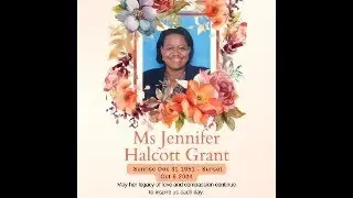 10am Sis. Jennifer Halcott Grant Homegoing Service