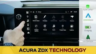 Media Screen in the Acura ZDX | CarPlay, Android Auto, Charging, Tricks, Reboot and more!