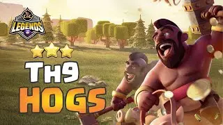 COC LEGENDS | TH9 Best Hog Riders War Attack Strategy 2020 | Clash of Clans