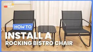 How to Install the 2 Rocking Bistro Chairs and Glass-Top Table for Balcony | NP11538 #costway #howto
