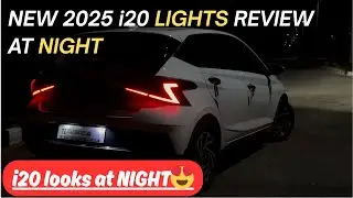 NEW 2025 HYUNDAI i20 ASTA(O) LIGHTS REVIEW AT NIGHT|BEST LIGHTS OR WORST?? |i20 TOP MODEL LIGHts #yt